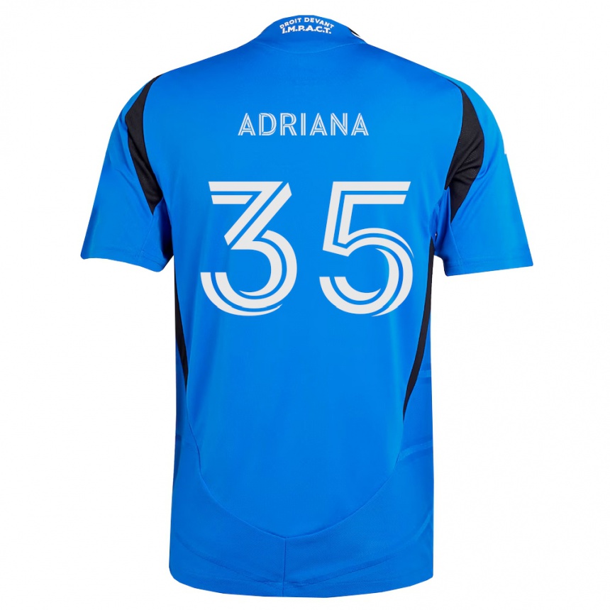 נשים כדורגל Teoli Adriana #35 כחול לבן שחור ג'רזי ביתית 2026/27
