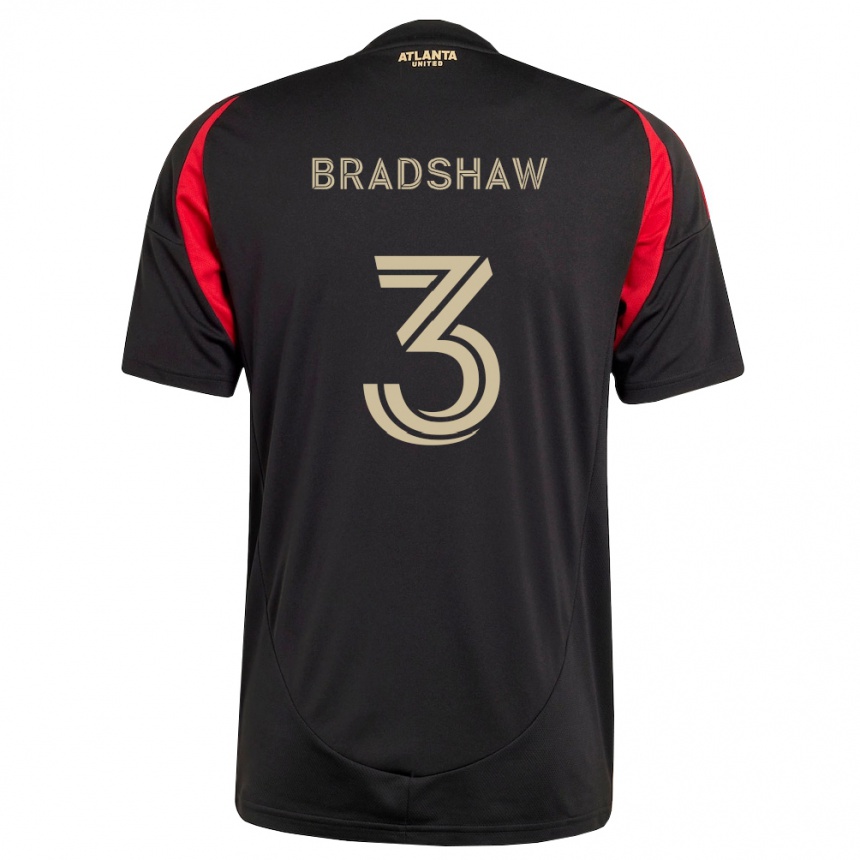 נשים כדורגל Jalani Bradshaw #3 שחור אדום ג'רזי ביתית 2026/27