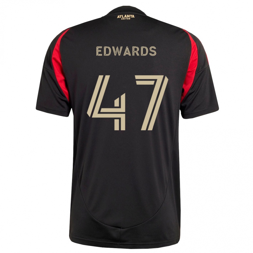 נשים כדורגל Matthew Edwards #47 שחור אדום ג'רזי ביתית 2026/27