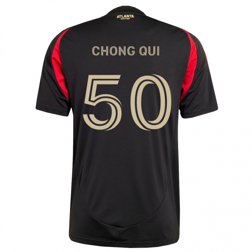 נשים כדורגל Dominik Chong Qui #50 שחור אדום ג'רזי ביתית 2026/27