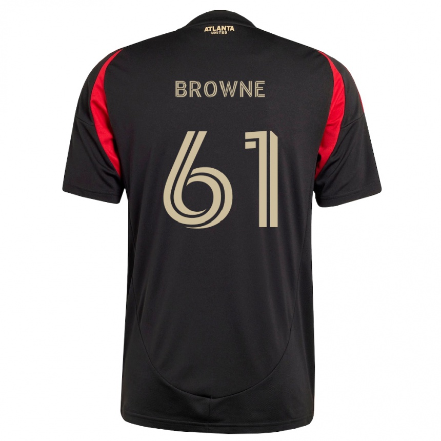 נשים כדורגל Adedamola Browne #61 שחור אדום ג'רזי ביתית 2026/27