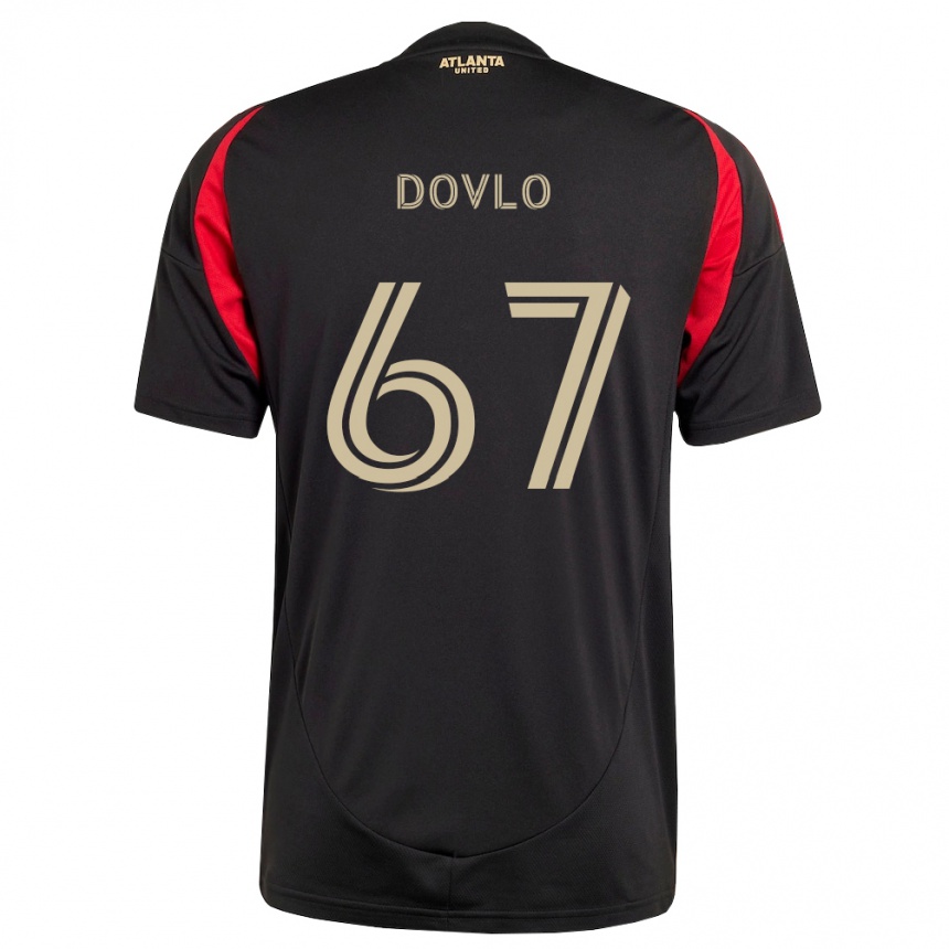 נשים כדורגל Enzo Dovlo #67 שחור אדום ג'רזי ביתית 2026/27