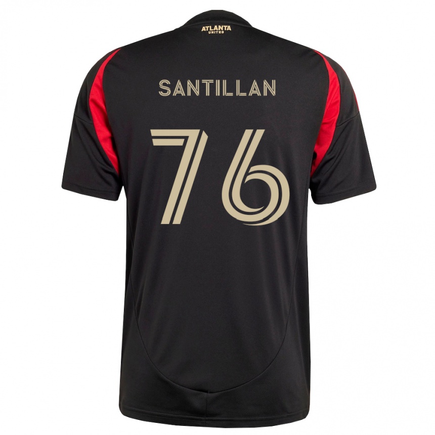 נשים כדורגל Noe Santillan #76 שחור אדום ג'רזי ביתית 2026/27