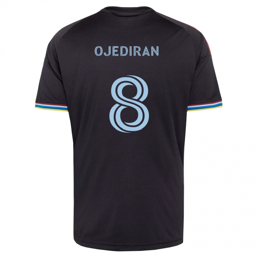 נשים כדורגל Hamzat Ojediran #8 שחור כחול שמיים ג'רזי ביתית 2026/27 נשים כדורגל Hamzat Ojediran #8 שחור כחול שמיים ג'רזי ביתית 2026/27