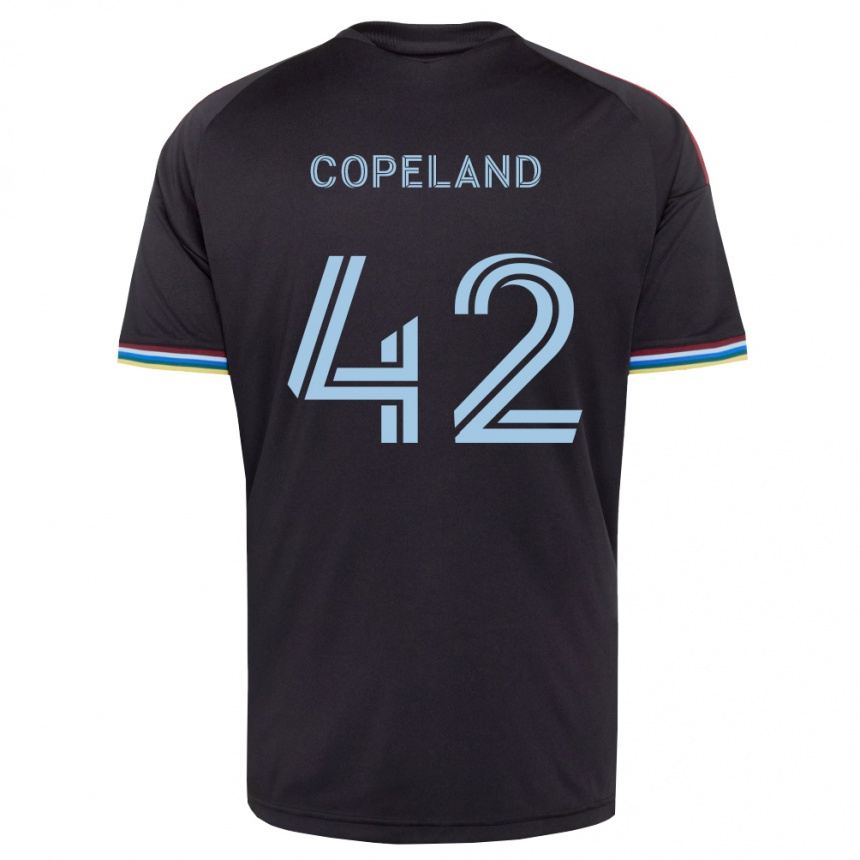 נשים כדורגל Josh Copeland #42 שחור כחול שמיים ג'רזי ביתית 2026/27
