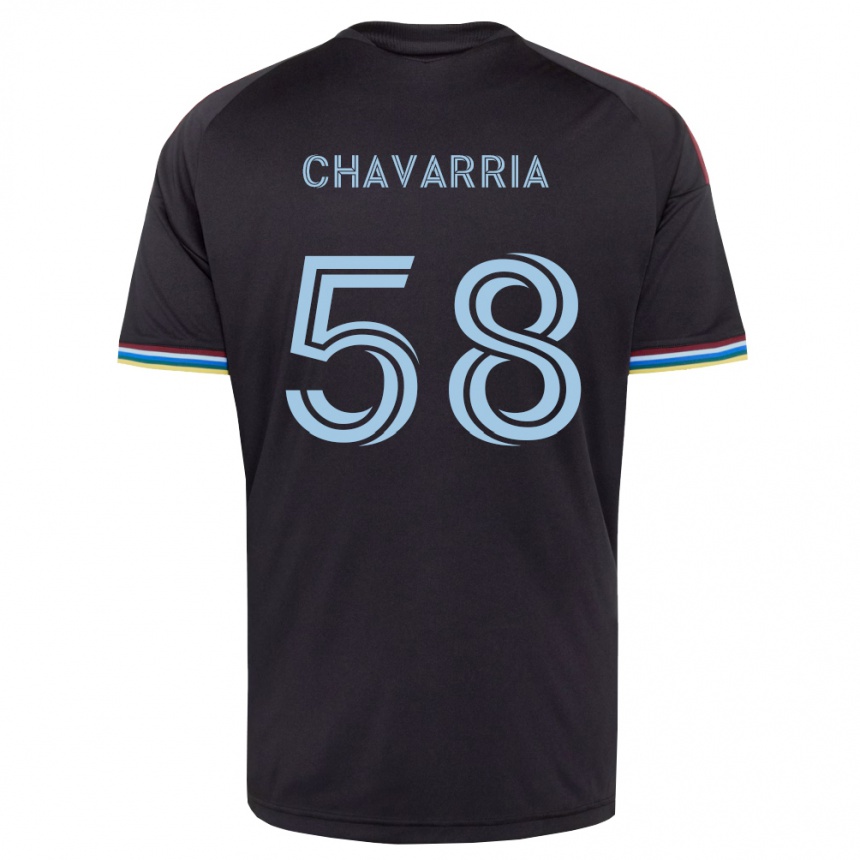 נשים כדורגל Keith Chavarria #58 שחור כחול שמיים ג'רזי ביתית 2026/27