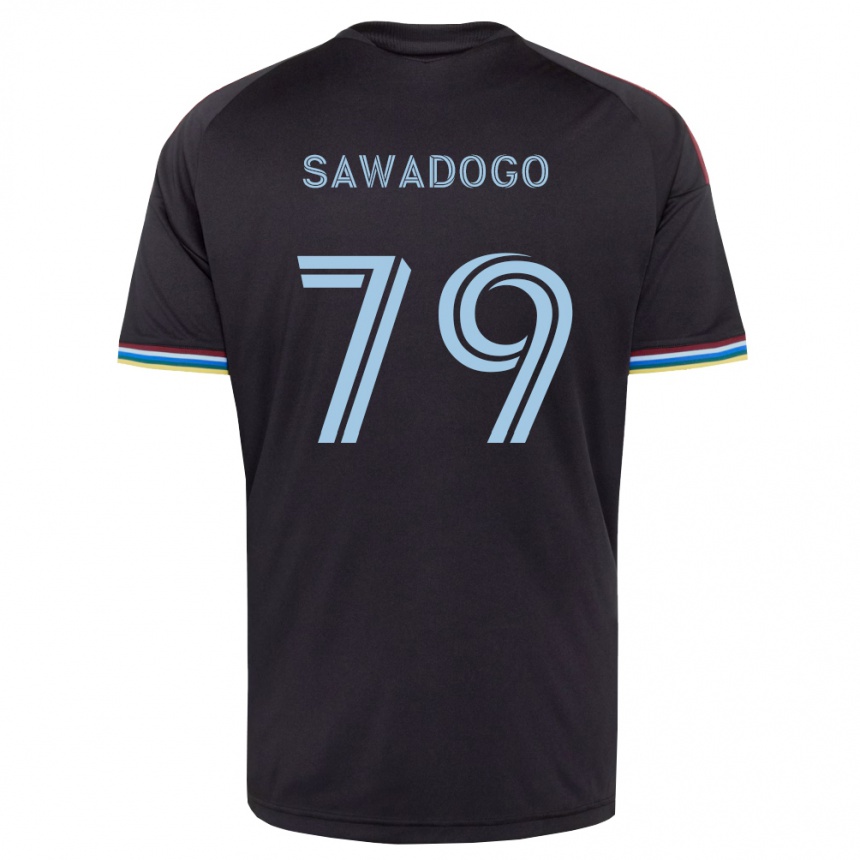 נשים כדורגל Kamal Sawadogo #79 שחור כחול שמיים ג'רזי ביתית 2026/27