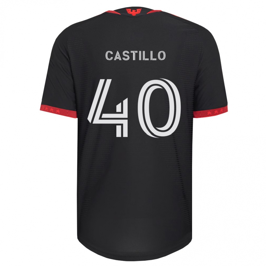 נשים כדורגל Kamil Castillo #40 שחור לבן אדום ג'רזי ביתית 2026/27