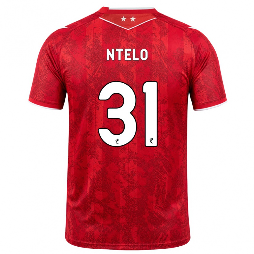 נשים כדורגל Mitchy Ntelo #31 אדום לבן ג'רזי ביתית 2026/27