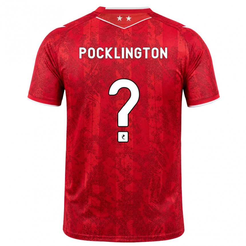 נשים כדורגל Max Pocklington #0 אדום לבן ג'רזי ביתית 2026/27