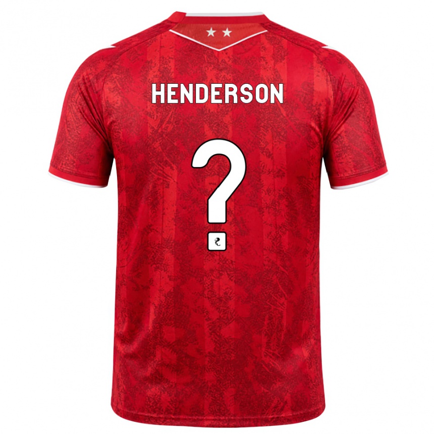 נשים כדורגל Jay Henderson #0 אדום לבן ג'רזי ביתית 2026/27
