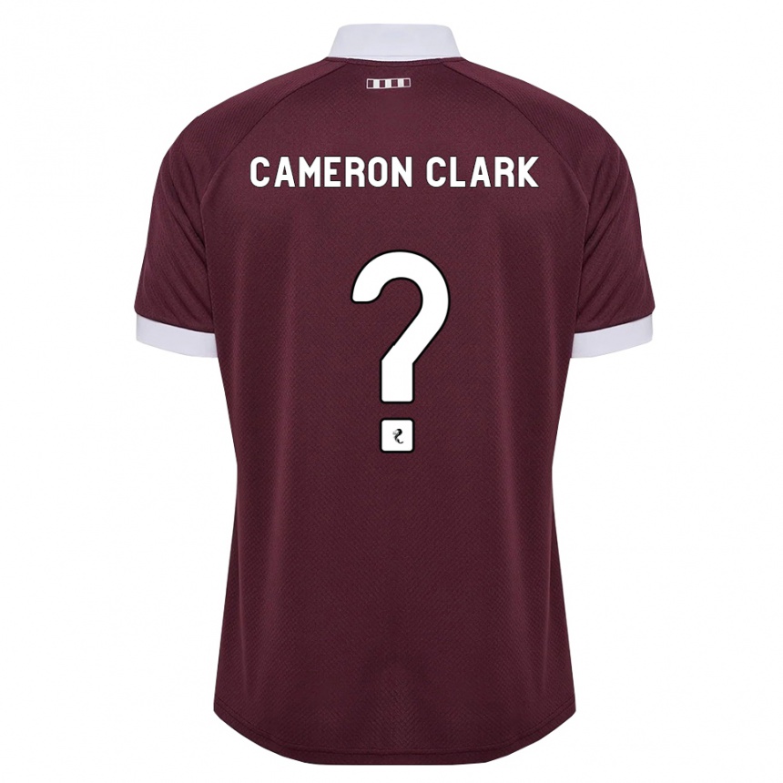 נשים כדורגל Cameron Clark #0 בורגונדי לבן ג'רזי ביתית 2026/27