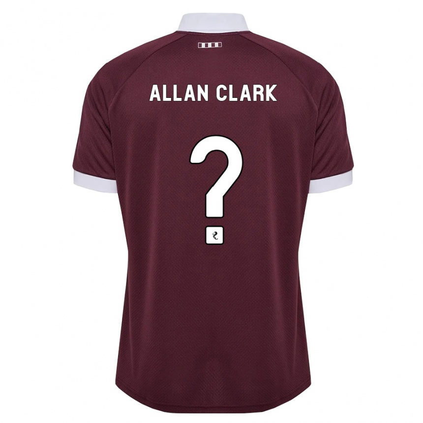 נשים כדורגל Allan Clark #0 בורגונדי לבן ג'רזי ביתית 2026/27