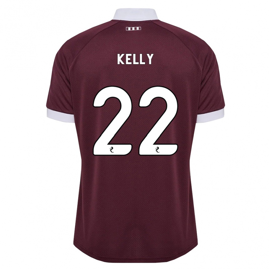 נשים כדורגל Ryan Kelly #22 בורגונדי לבן ג'רזי ביתית 2026/27