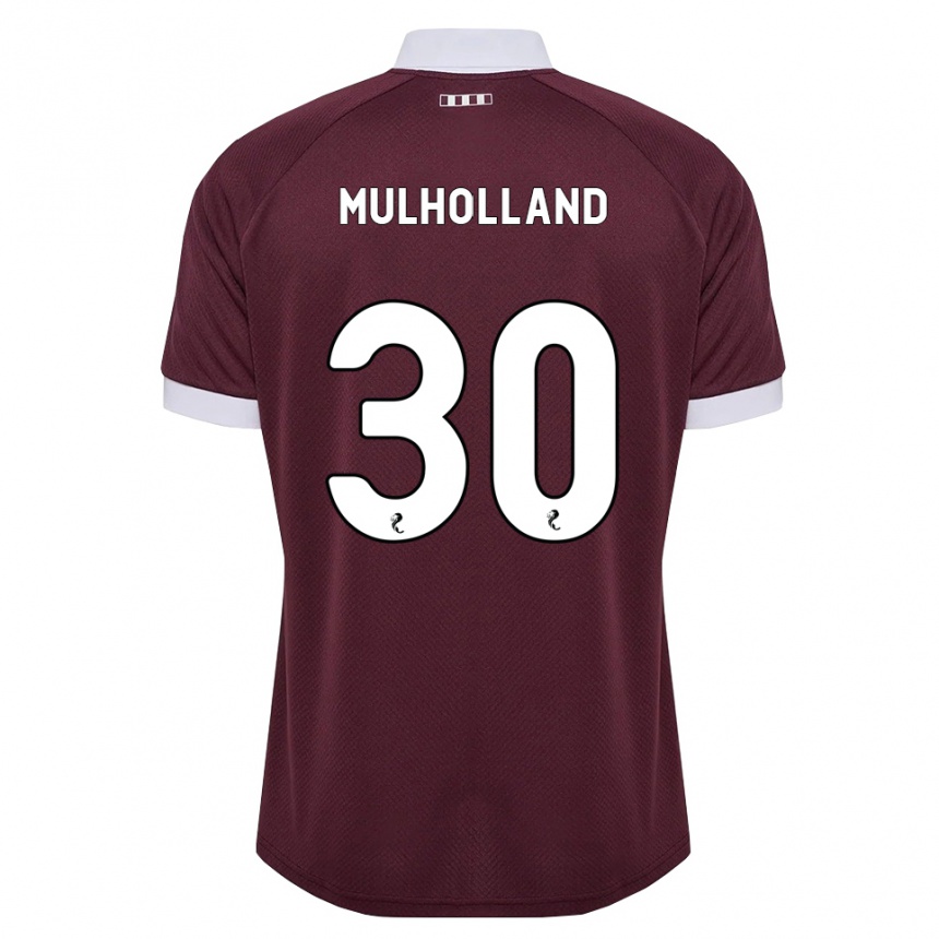 נשים כדורגל James Mulholland #30 בורגונדי לבן ג'רזי ביתית 2026/27