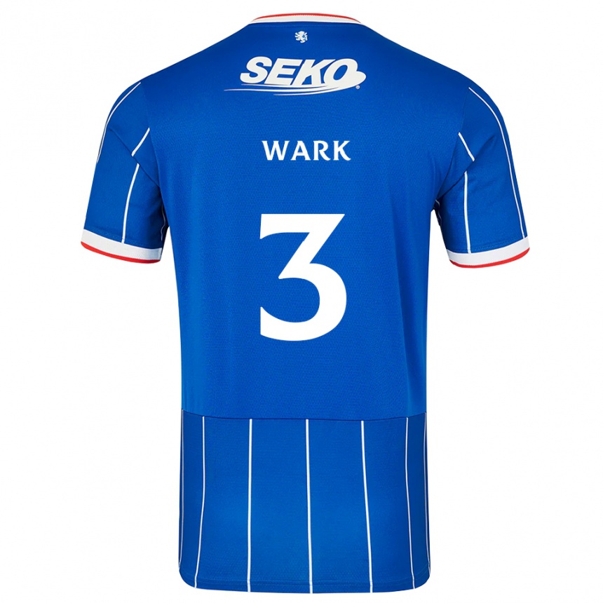 נשים כדורגל Lyle Wark #3 אדום כחול לבן ג'רזי ביתית 2026/27