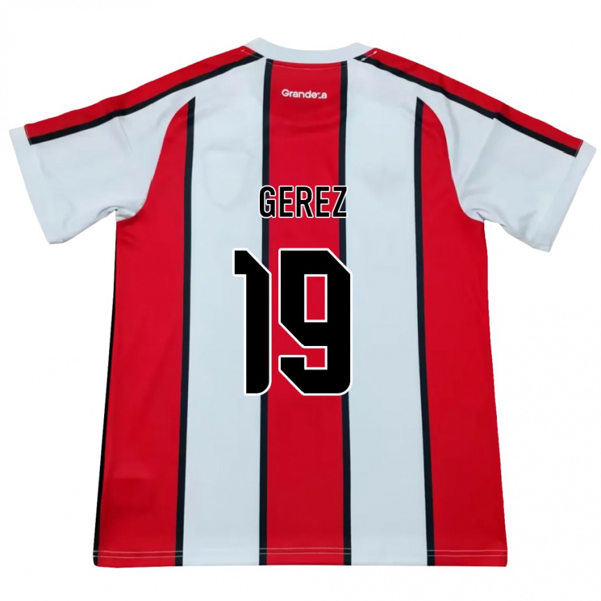 נשים כדורגל Dylan Gerez #19 לבן אדום שחור הרחק ג'רזי 2026/27 נשים כדורגל Dylan Gerez #19 לבן אדום שחור הרחק ג'רזי 2026/27