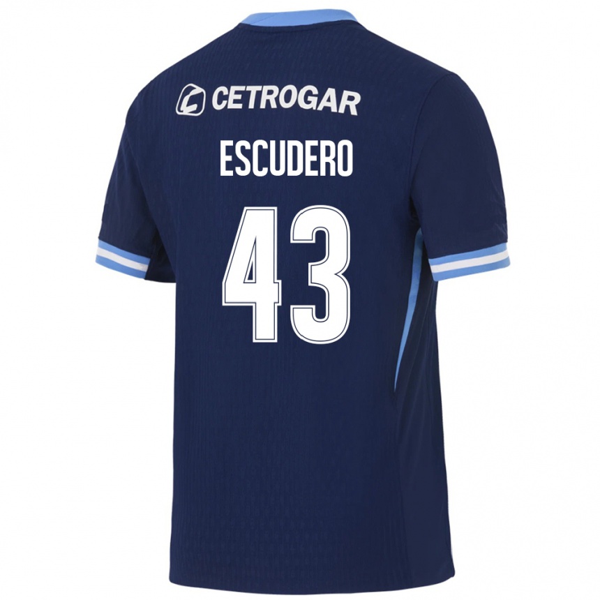 נשים כדורגל Gonzalo Escudero #43 כחול מלכותי כחול בהיר לבן הרחק ג'רזי 2026/27 נשים כדורגל Gonzalo Escudero #43 כחול מלכותי כחול בהיר לבן הרחק ג'רזי 2026/27