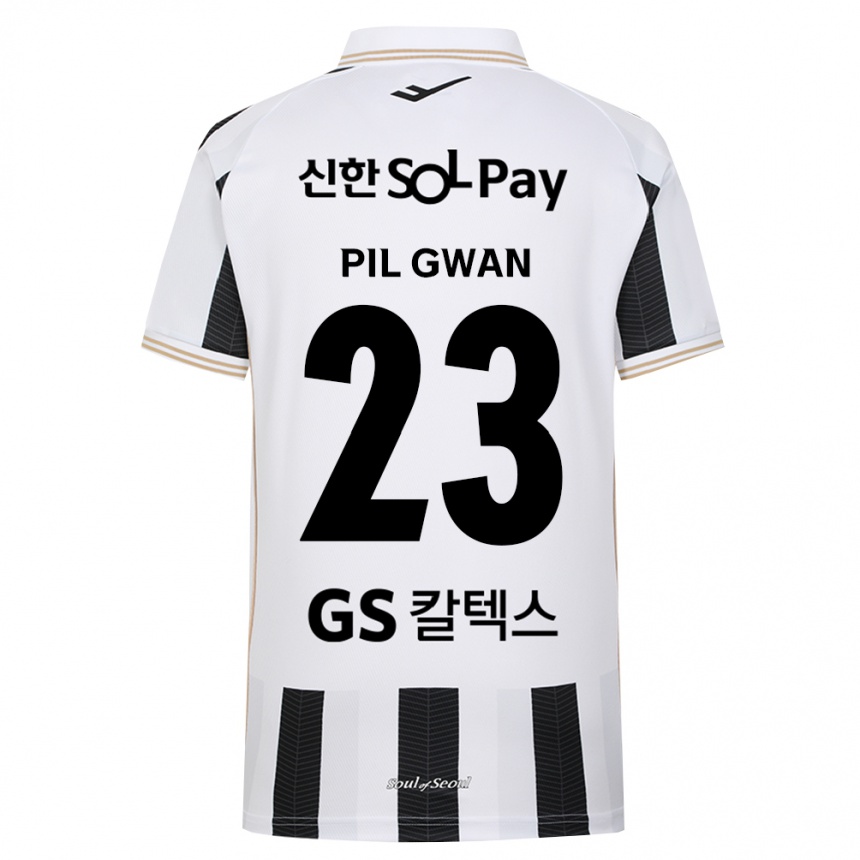 נשים כדורגל Pil-Gwan Ko #23 שחור לבן הרחק ג'רזי 2026/27