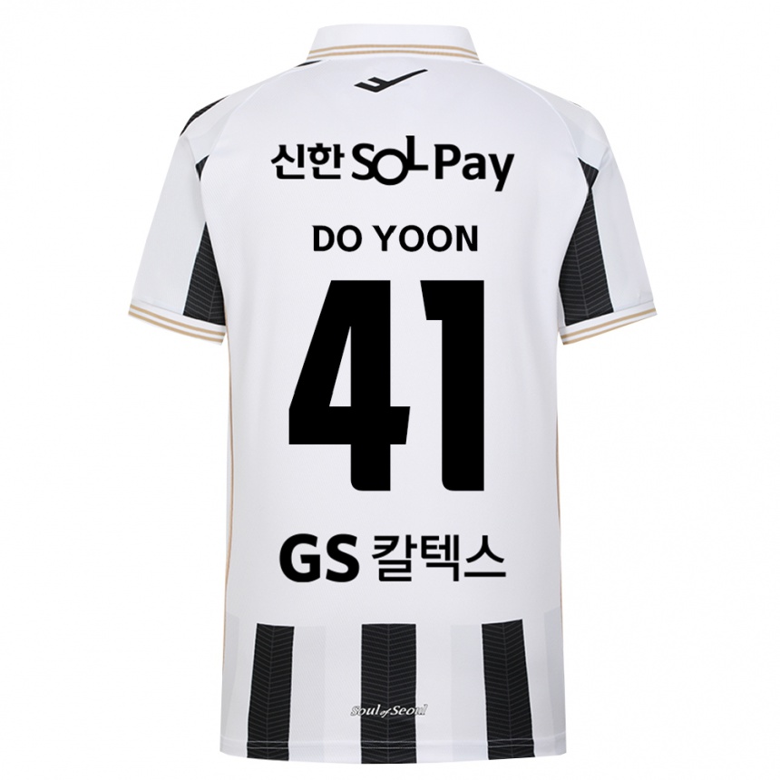 נשים כדורגל Do-Yoon Hwang #41 שחור לבן הרחק ג'רזי 2026/27