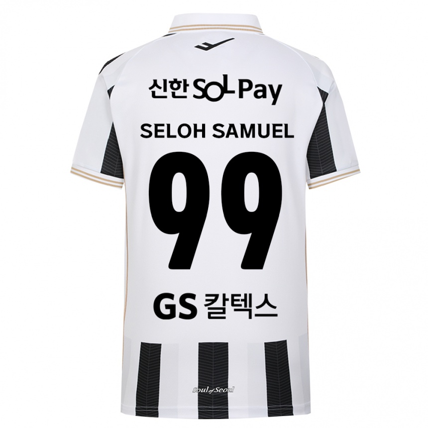 נשים כדורגל Gbato Seloh Samuel #99 שחור לבן הרחק ג'רזי 2026/27