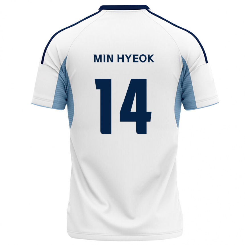 נשים כדורגל Min-Hyeok Jeong #14 כחול מלכותי לבן הרחק ג'רזי 2026/27
