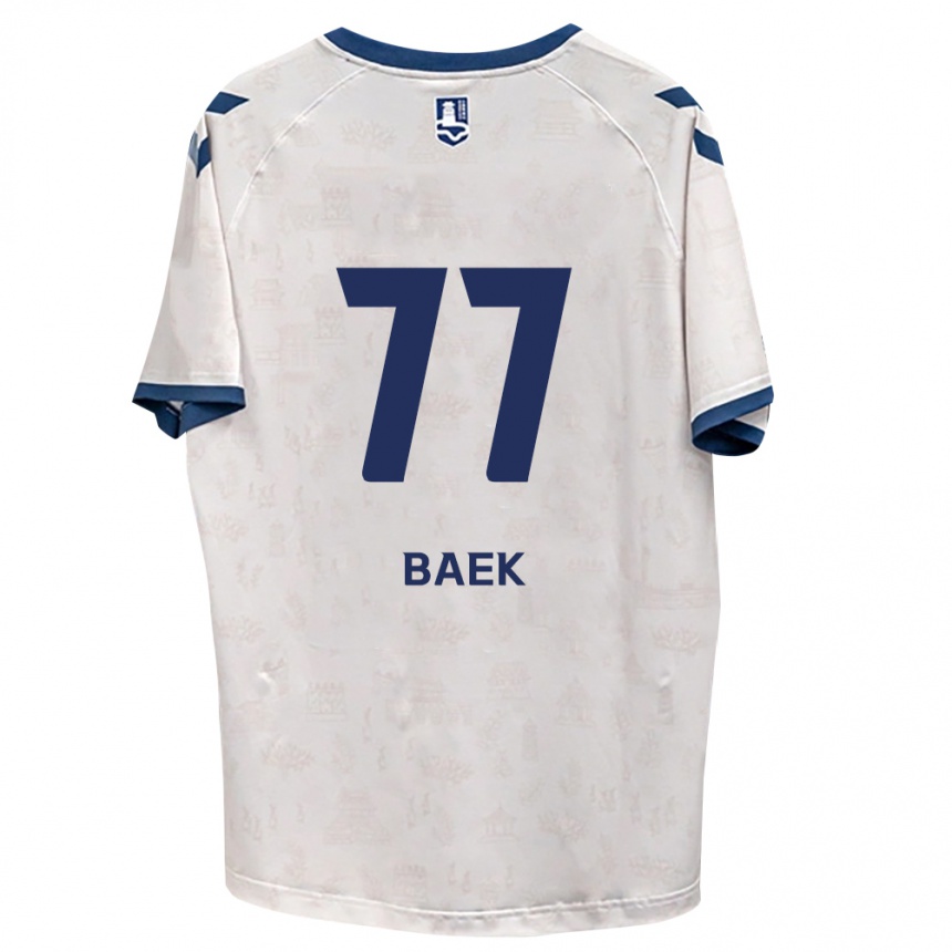 נשים כדורגל Kyeong Baek #77 כחול מלכותי לבן הרחק ג'רזי 2026/27