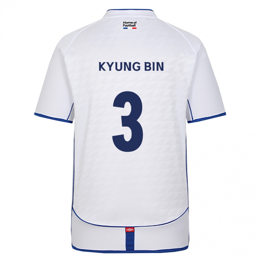 נשים כדורגל Kyung-Bin Mo #3 שחור לבן אדום הרחק ג'רזי 2026/27