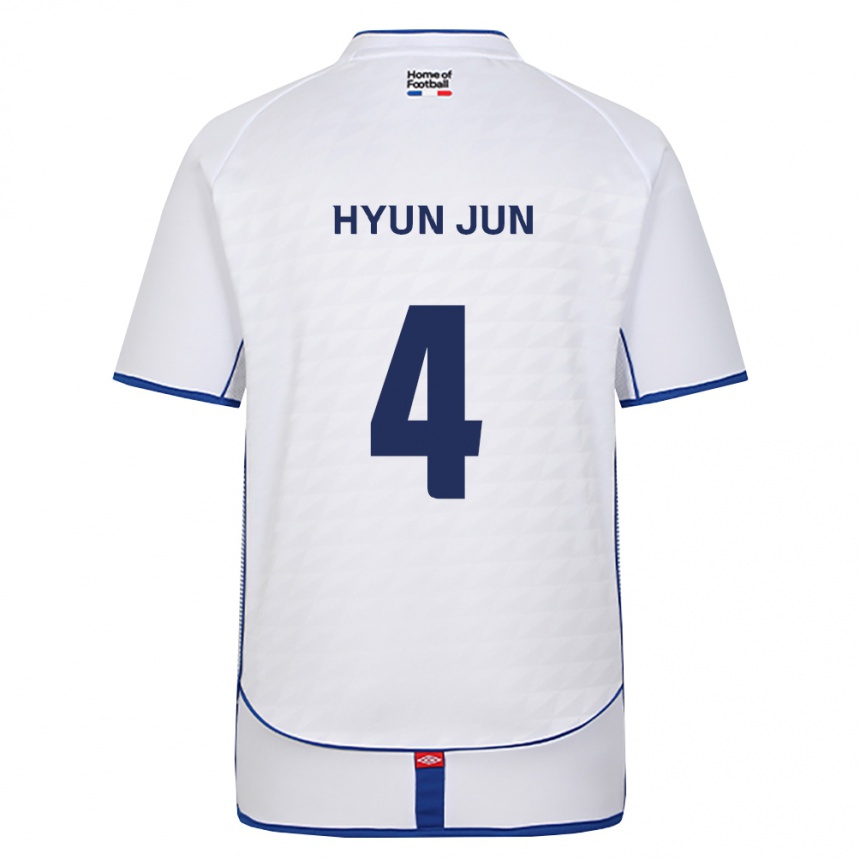 נשים כדורגל Hyun-Jun Roh #4 שחור לבן אדום הרחק ג'רזי 2026/27