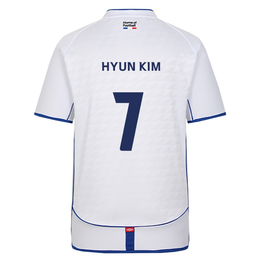 נשים כדורגל Hyun Kim #7 שחור לבן אדום הרחק ג'רזי 2026/27
