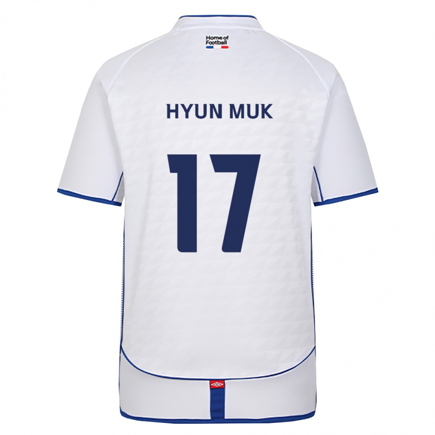 נשים כדורגל Hyun-Muk Kang #17 שחור לבן אדום הרחק ג'רזי 2026/27