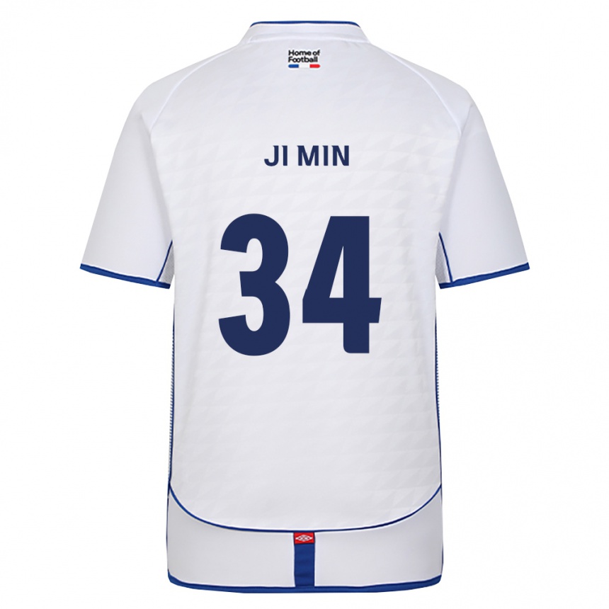 נשים כדורגל Ji-Min Park #34 שחור לבן אדום הרחק ג'רזי 2026/27