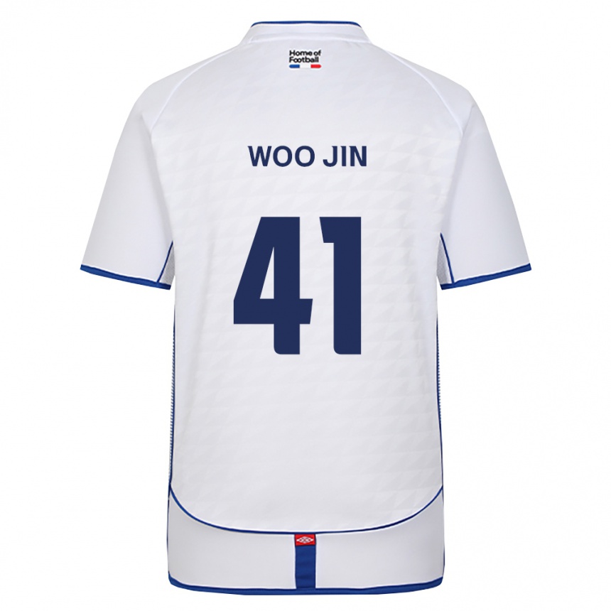 נשים כדורגל Woo-Jin Kim #41 שחור לבן אדום הרחק ג'רזי 2026/27