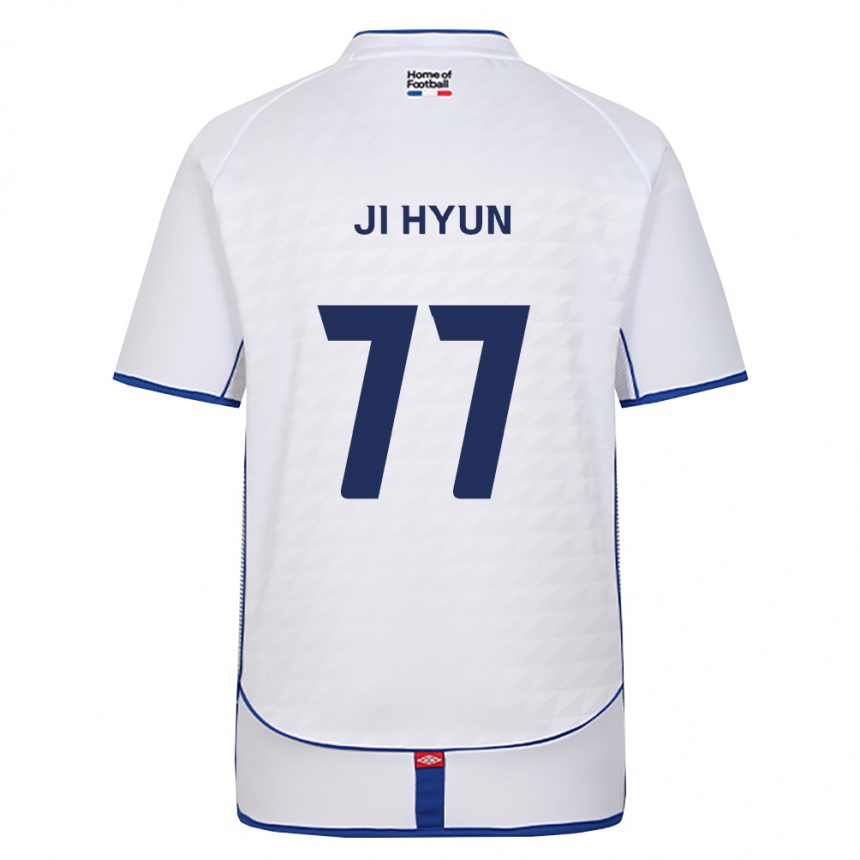 נשים כדורגל Ji-Hyun Kim #77 שחור לבן אדום הרחק ג'רזי 2026/27