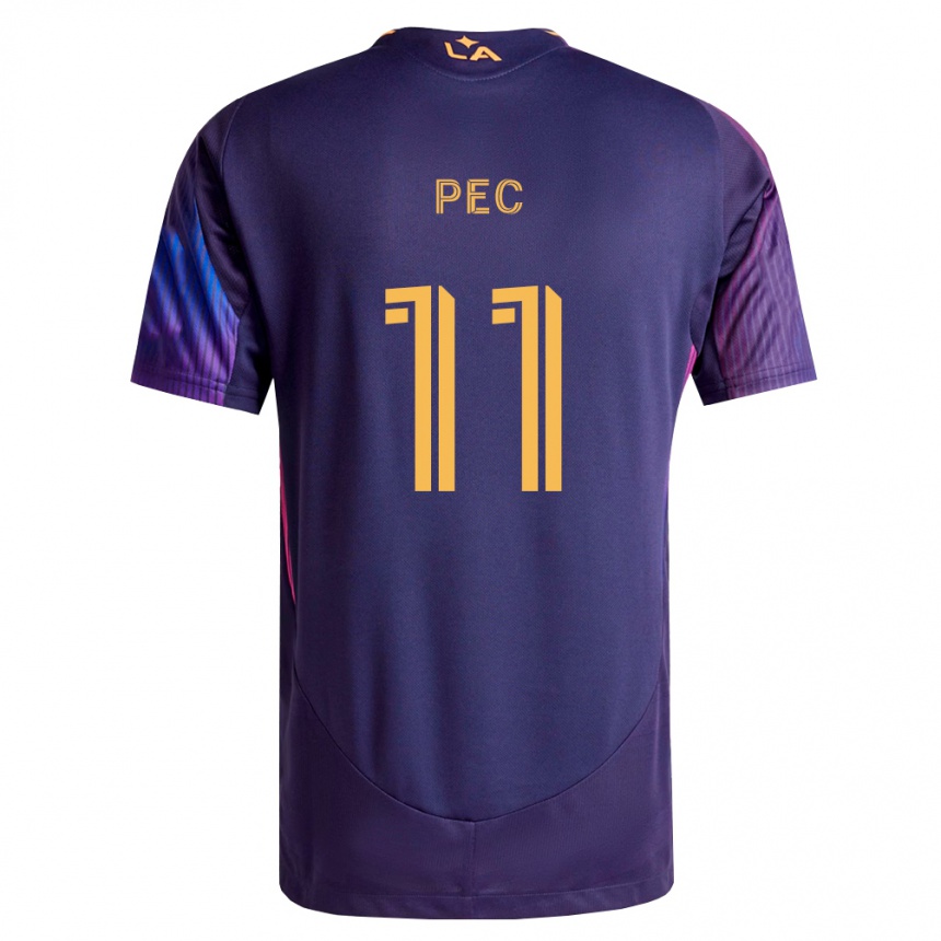 נשים כדורגל Gabriel Pec #11 סגול עמוק צהוב הרחק ג'רזי 2026/27