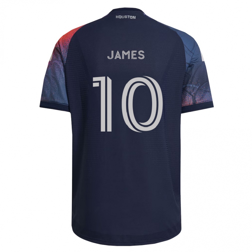 נשים כדורגל Peyton James #10 כחול עמוק לבן כתום הרחק ג'רזי 2026/27