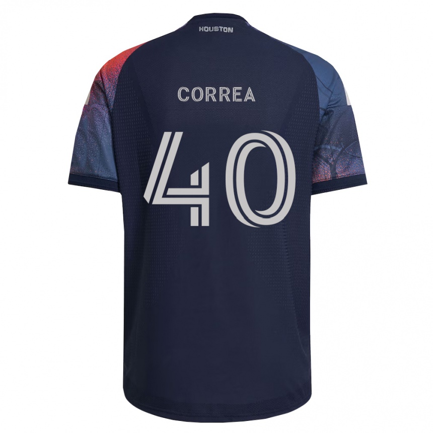 נשים כדורגל Enrique Correa #40 כחול עמוק לבן כתום הרחק ג'רזי 2026/27
