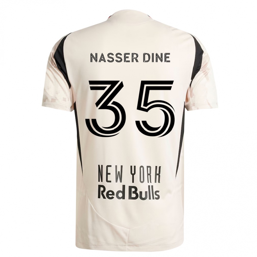 נשים כדורגל Abdellahi Nasser Dine #35 לבן מחוץ לאדום שחור הרחק ג'רזי 2026/27
