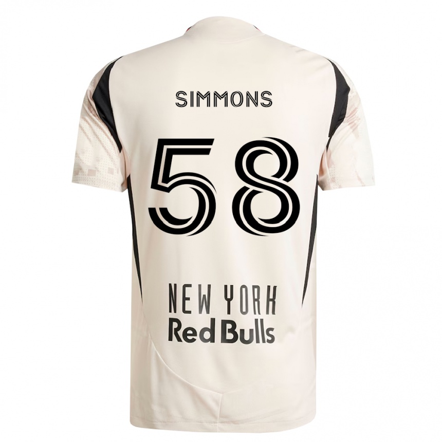 נשים כדורגל Caleb Simmons #58 לבן מחוץ לאדום שחור הרחק ג'רזי 2026/27