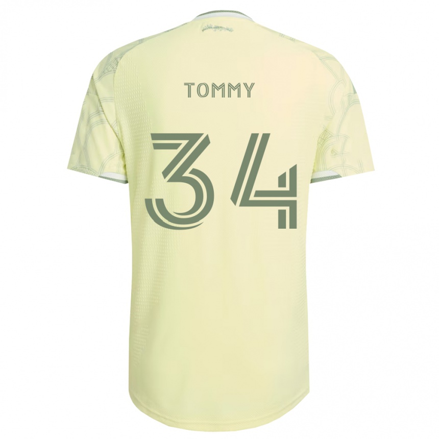 נשים כדורגל Calem Tommy #34 בז' לבן הרחק ג'רזי 2026/27