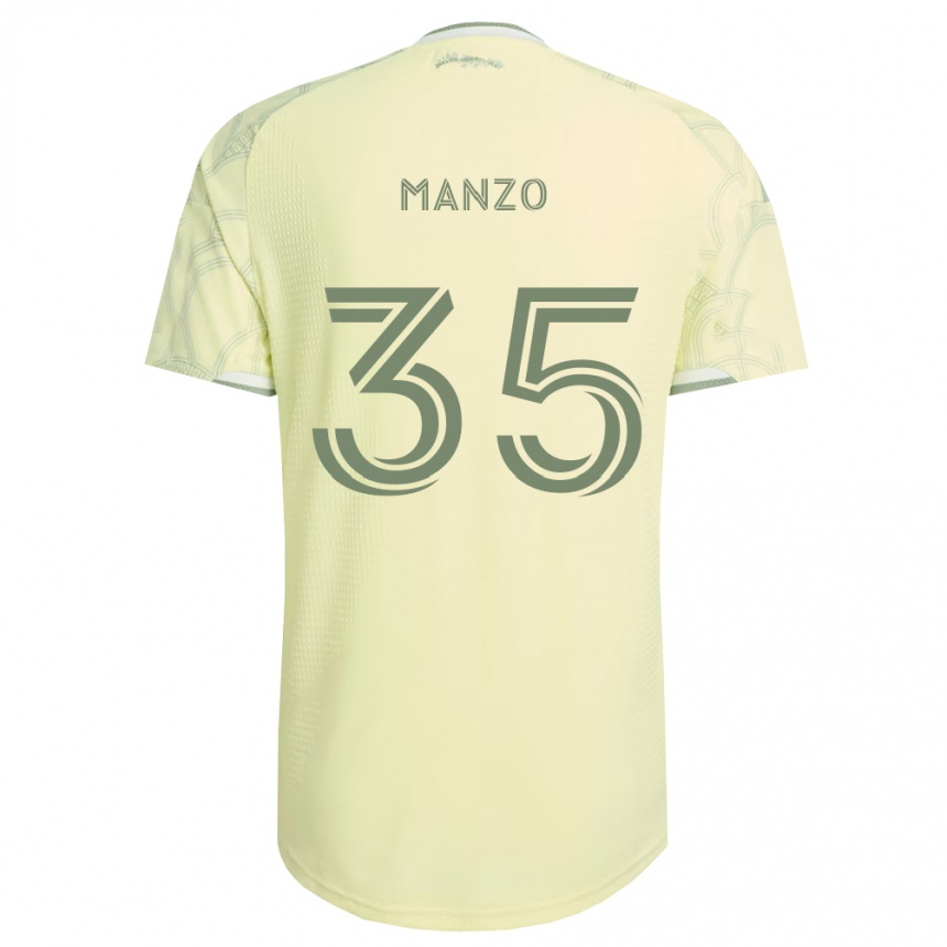 נשים כדורגל Alexis Manzo #35 בז' לבן הרחק ג'רזי 2026/27