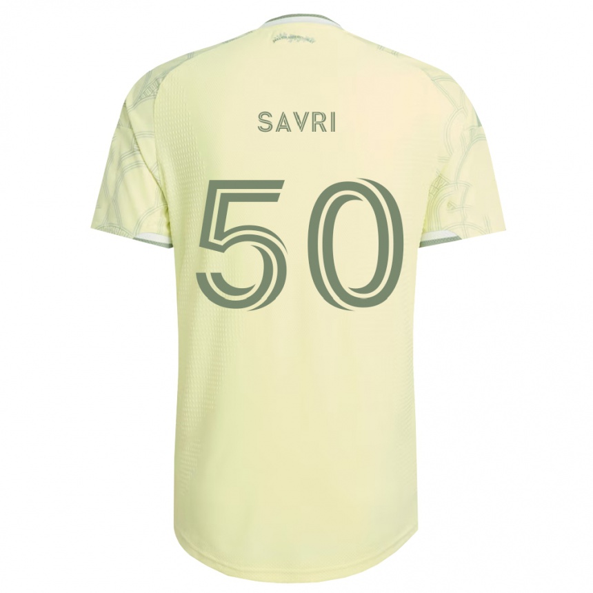 נשים כדורגל Nolan Savri #50 בז' לבן הרחק ג'רזי 2026/27