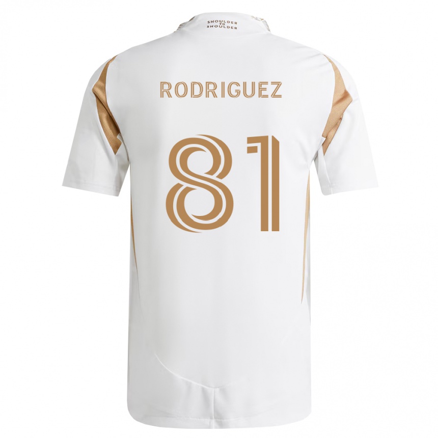 נשים כדורגל Ernesto Rodriguez #81 לבן חום הרחק ג'רזי 2026/27