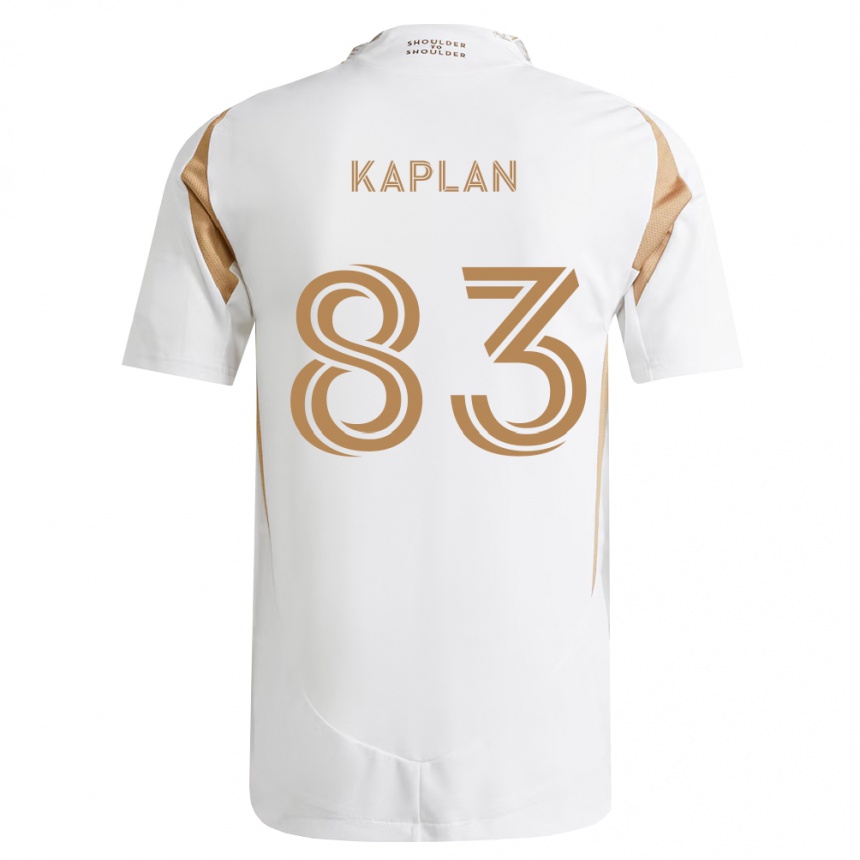 נשים כדורגל Skylar Kaplan #83 לבן חום הרחק ג'רזי 2026/27