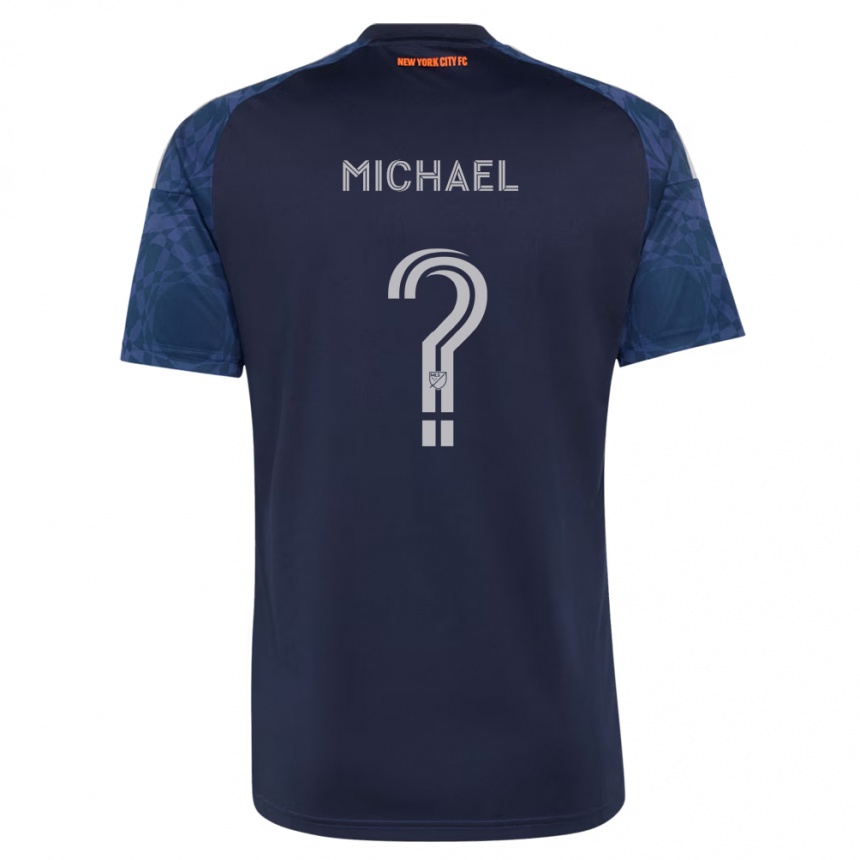 נשים כדורגל Jordan Michael #0 כחול עמוק לבן הרחק ג'רזי 2026/27