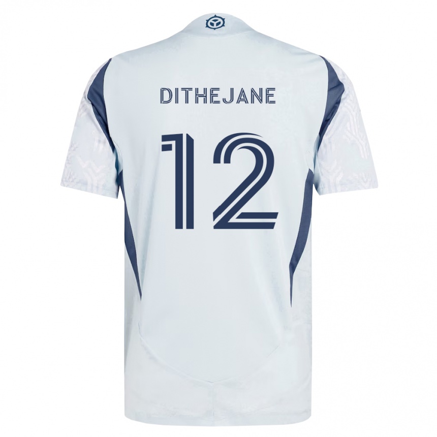 נשים כדורגל Puso Dithejane #12 כחול אפור לבן הרחק ג'רזי 2026/27