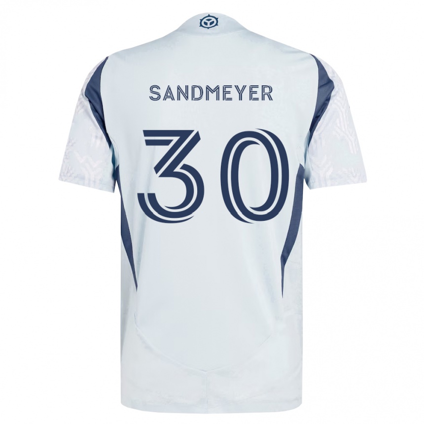 נשים כדורגל Jack Sandmeyer #30 כחול אפור לבן הרחק ג'רזי 2026/27
