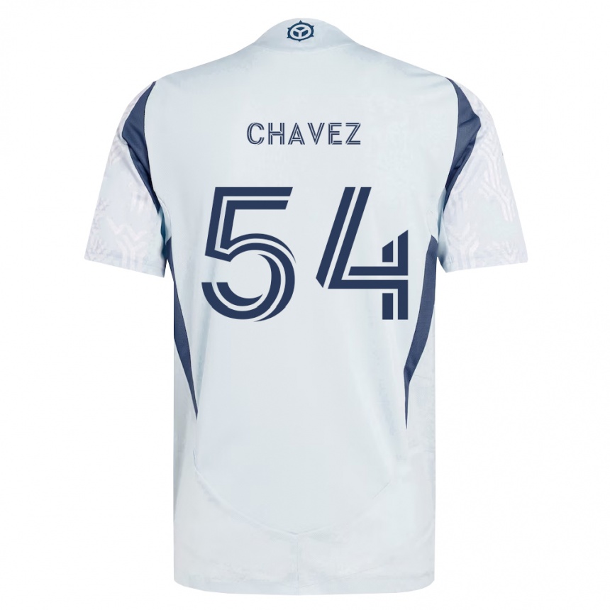 נשים כדורגל Emiliano Chavez #54 כחול אפור לבן הרחק ג'רזי 2026/27