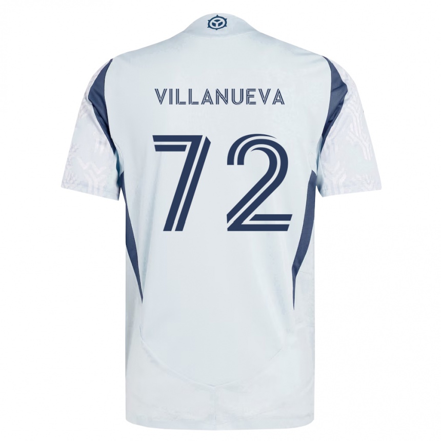 נשים כדורגל Damyan Villanueva #72 כחול אפור לבן הרחק ג'רזי 2026/27