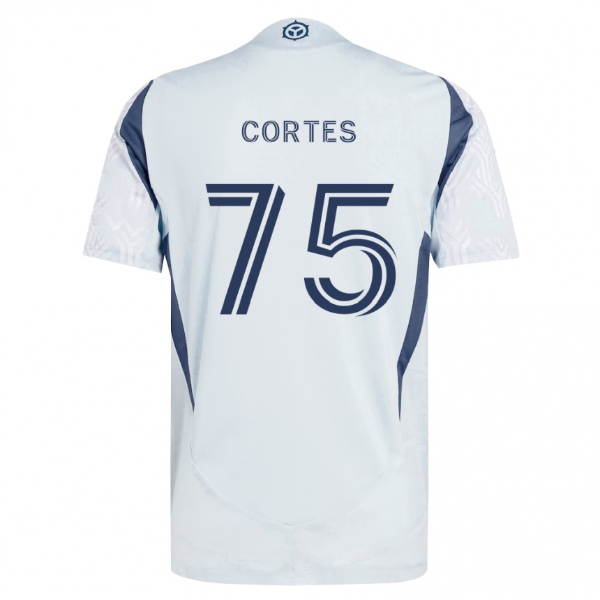 נשים כדורגל Tomas Cortes #75 כחול אפור לבן הרחק ג'רזי 2026/27